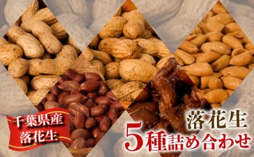 落花生 5種 詰め合わせ 計 650g ( 千葉半立 ナカテユタカ 極細バタピー 素煎り 甘煮 ) 千葉 落花生 ピーナッツ 千葉県産 ナッツ ぴーなっつ 豆 マメ バタピー おつまみ ビール に合う おやつ 千葉ピーナッツ 千葉落花生 贈答 ギフト プレゼント 送料無料 千葉県 旭市 株式会社ヤマハン ymh005