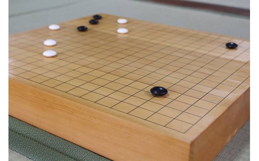 本榧二寸接卓上碁盤一枚板（板目） 木製 天然木 囲碁 工芸品 板目 カヤ 台 贈答 ギフト 家庭用 U01025