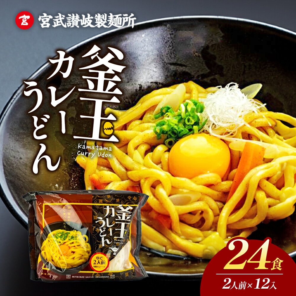 【ふるさと納税】 うどん 香川 釜玉 カレーうどん 24食分（2人前×12個） 宮武讃岐製麺所 釜玉うどん 讃岐うどん 麺 麺類 個包装 常温 常温保存 日持ち 備蓄 讃岐 香川県 丸亀 丸亀市