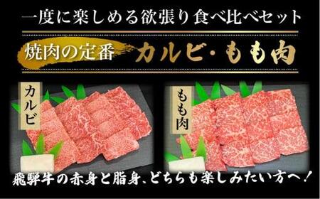 A5等級 飛騨牛 カルビ・もも 焼肉食べ比べ 600g（各300g）タレ付 | 焼肉 FH019