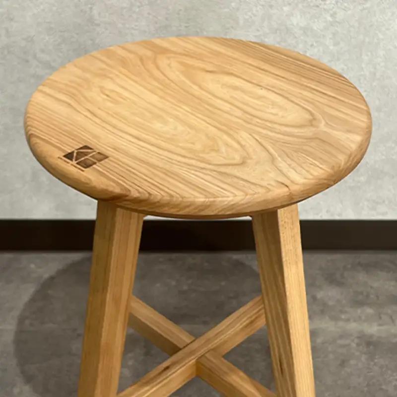 北海道産エルム材スツール O-020STE HOKKAIDO WOOD 家具 インテリア スツール F6S-690