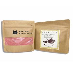 北海道赤ビーツ パウダー＆赤ビーツ入りハーブティー(レモングラスブレンド) EB8-0256