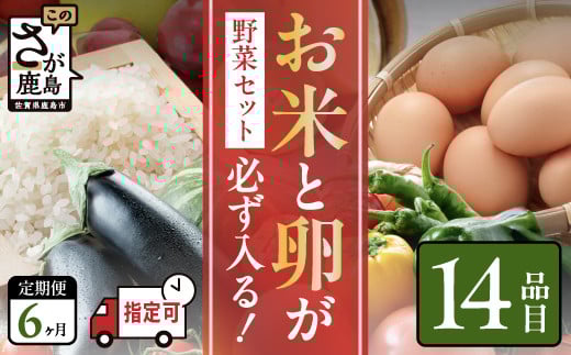 野菜定期便 6回 米 たまごも届く 約14品 肥前の国 農産物 大満足 定期便 | 野菜 定期便 6ヶ月 米 野菜 卵 たまご 果物 フルーツ 新鮮 野菜セット 野菜詰め合わせ 定期便 野菜 6回 6か月 6ヶ月 人気 ランキング 産地直送 九州 佐賀県 鹿島市 H-10
