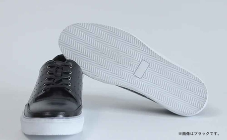 千手染レザースニーカー MO-1901 (カラー：ブラック、サイズ：25.0cm)