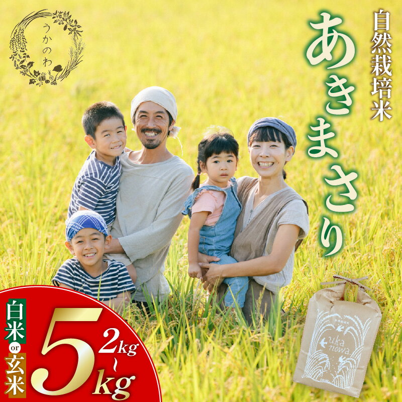 【ふるさと納税】 【2025年11月上旬から順次発送予定】うかのわ自然栽培米あきまさり2kg or 5kg 玄米 or 白米｜自然栽培 米 お米 おこめ こめ 愛媛県 松山市