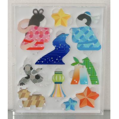 ふるさと納税 羽島市 季節のアクリル積み木　収納ケース付〜7月〜 |  | 03