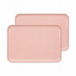 【ピンク2枚組】ST ランチョン トレー L 39cm チェック タツクラフト 【Tk109】