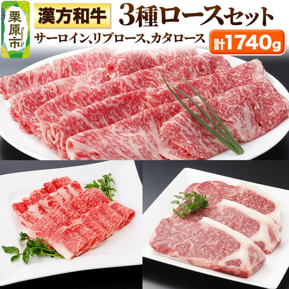 【ふるさと納税】漢方和牛3種ロースセット 計1740g