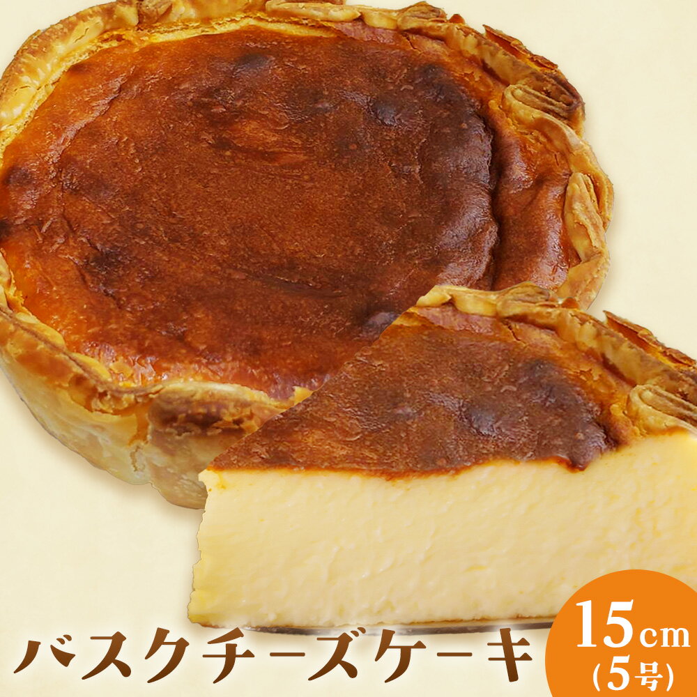【ふるさと納税】バスク チーズケーキ 15cm 5号 《30日以内に出荷予定(土日祝除く)》和歌山県 紀の川市 サクセム株式会社 バスク チーズ ケーキ クリームチーズ パイ生地