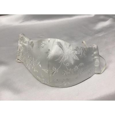 ふるさと納税 富士吉田市 ふじやま織【立体ワイヤーマスク】花柄 (白) 息がしやすい3D立体マスク 日本製 |  | 02