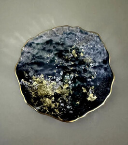 豆皿 口金ロック グラデーションブラック ［NF165］