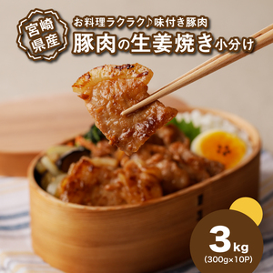 簡単調理　宮崎県産豚肉の生姜焼き 3㎏　K16_0147