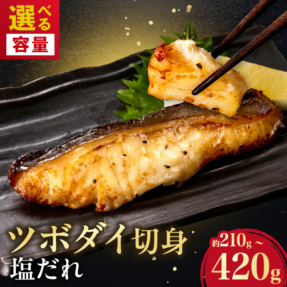【ふるさと納税】 ツボダイ 切身 塩だれ 【 選べる 内容量 】 約210 3切 約420kg 6切 骨なし 味付き 稀少 深海魚 おかず 厚切り 切り身 おつまみ 魚 魚介 厳選 冷凍 北海道 札幌市