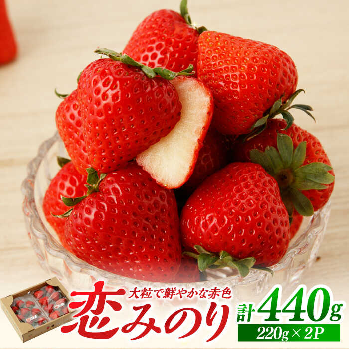 【ふるさと納税】 【先行予約】【農家直送】 いちごに想いをのせて「恋みのり」220g×2パック 【鐘ヶ江農園】 イチゴ 苺 直送 新鮮 果物 フルーツ 産地直送 佐賀県 白石町 [IBH001]