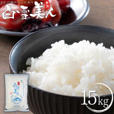 ふるさと納税 三条市 令和7年産米 特別栽培米 下田産コシヒカリ 白雪美人 精米 15kg(5kg×3)【047S019】