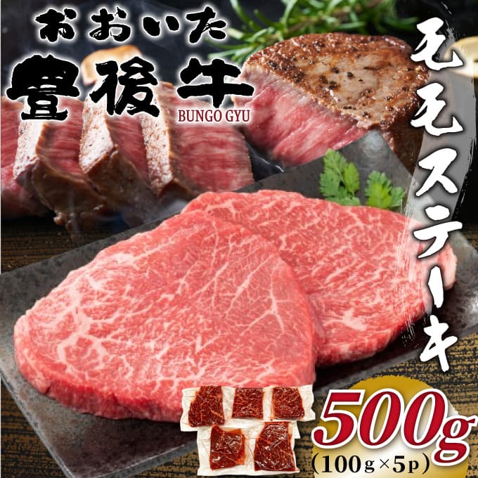 【ふるさと納税】 おおいた豊後牛モモステーキ 約500g(100g×5p) | 和牛 豊後牛 国産牛 ステーキ 焼肉 大分県産 九州産 津久見市 国産