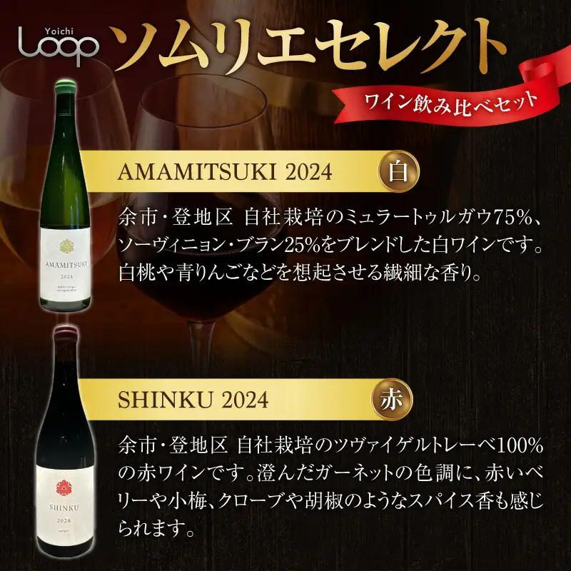Yoichi LOOP ソムリエセレクト 余市町産ワイン AMAMITSUKI 2024・SHINKU 2024【赤/白】3本セット_Y055-0075