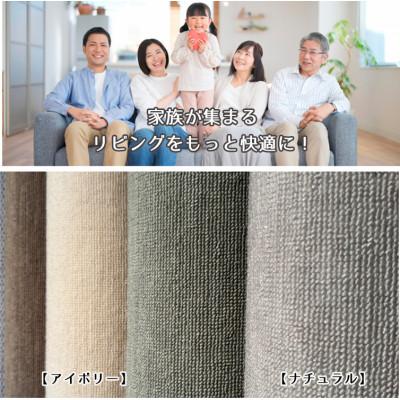 ふるさと納税 和泉市 【江戸間8畳】家族が集まるリビングをもっと快適に!リビングカーペット アイボリー ウイング8畳IV |  | 02
