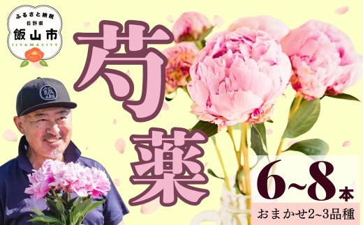 【先行予約】芍薬 切花 おまかせ2〜3品種 6〜8本セット《出荷時期：2026年5月中旬頃〜》太田農園 | 長野県 飯山市シャクヤク 花 お花 フラワー 母の日 プレゼント (Cb-001)
