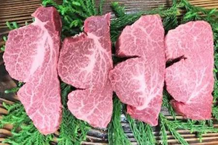 飛騨牛最高級5等級ヒレ肉のステーキ（テート）4枚で640gをお届けいたします。[AW026]