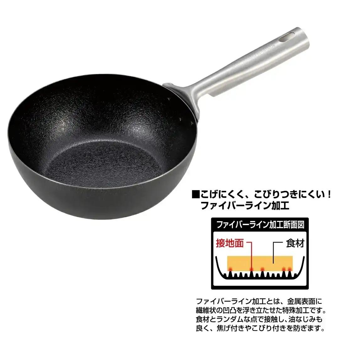 ファイバーライン 本格炒め鍋20cm・中華お玉セット フライパン CAPTAIN STAG キャプテンスタッグ キッチン アウトドア キャンプ