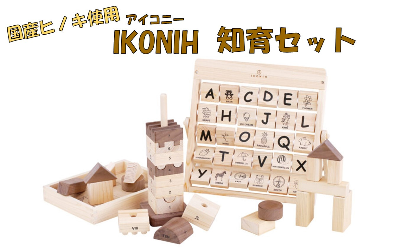 
JS-108 薩摩川内市産ヒノキ IKONIH 知育セット
