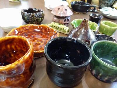 陶芸体験(電動ろくろ）ペアチケット　かき氷・パンケーキも楽しめるアトリエカフェで体験！ ANP0001