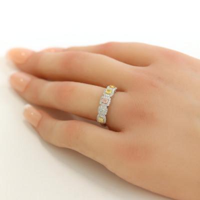 ふるさと納税 山梨市 プラチナファンシーカラーダイヤモンドリング【FD0.479ct・D0.22ct】G5623 |  | 03