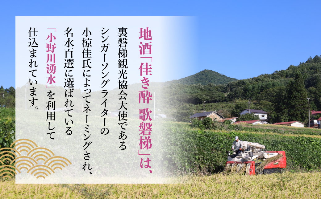 【3ヵ月定期便】地酒「佳き酔 歌磐梯」とお米セット（会津・北塩原村産コシヒカリ2kg） KBM018