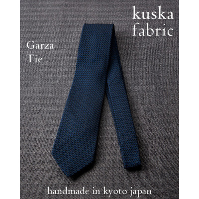 
                  ＜手織りネクタイ＞ダークネイビー ガルザタイ kuskafabric 丹後の絹織物＜高島屋選定品＞【1615550】
                