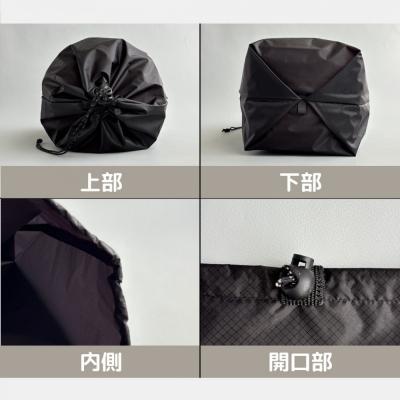 ふるさと納税 名古屋市 【L・5L・黒】 大きめナイロン巾着袋　スタッフバッグ　スタッフサック |  | 03