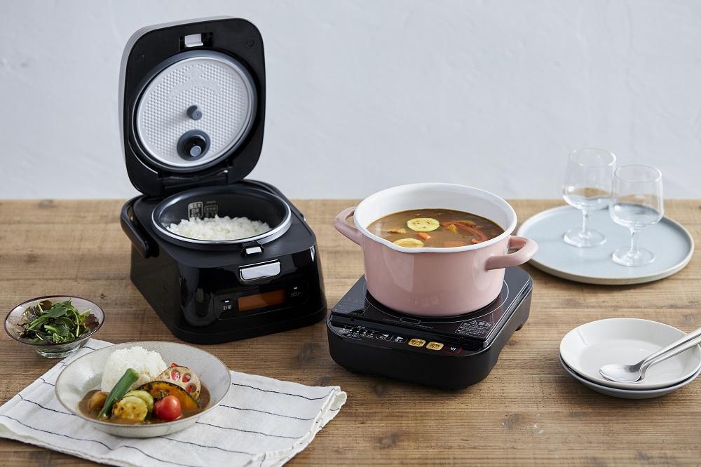 炊飯器 3合 IH調理器 分離式量り炊きIHジャー炊飯器 アイリスオーヤマ RC-IM30-B ブラック 炊飯ジャー IH コンロ IHコンロ クッキングヒーター 1口 量り炊き 2way 一人暮らし 1人 引っ越し 単身 新生活 卓上 省スペース 便利 キッチン家電 調理家電 家電