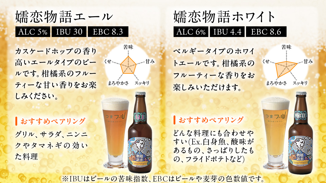クラフトビール 嬬恋物語 4種類 6本 セット ビール 地ビール お酒 酒 アルコール 瓶 飲み比べ 330ml 嬬恋高原ブルワリー メルツェン スタウト エール ホワイト [AA005tu]