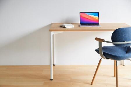 パソコンデスク シンプル デスク WAAKdesk TypeA 120 天板オーク｜脚ホワイト