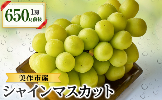 
                  岡山県美作市産　シャインマスカット650g前後　1房【1295227】
                