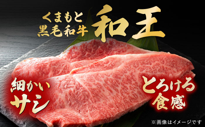 くまもと黒毛和牛 ｢和王｣ サーロインステーキ 計約600g (約200g×3枚) / 牛肉 和王 黒毛和牛 肉 サーロイン さーろいん 希少部位 熊本県 菊陽町【菊池地域農業協同組合】 [BHBQ0