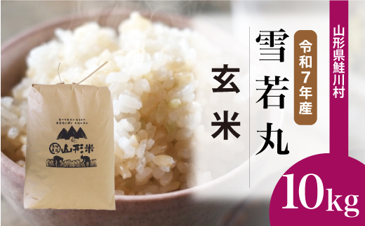 ＜令和7年産＞ 雪若丸 【玄米】 10kg （10kg×1袋）＜配送時期選べます＞　山形県鮭川村