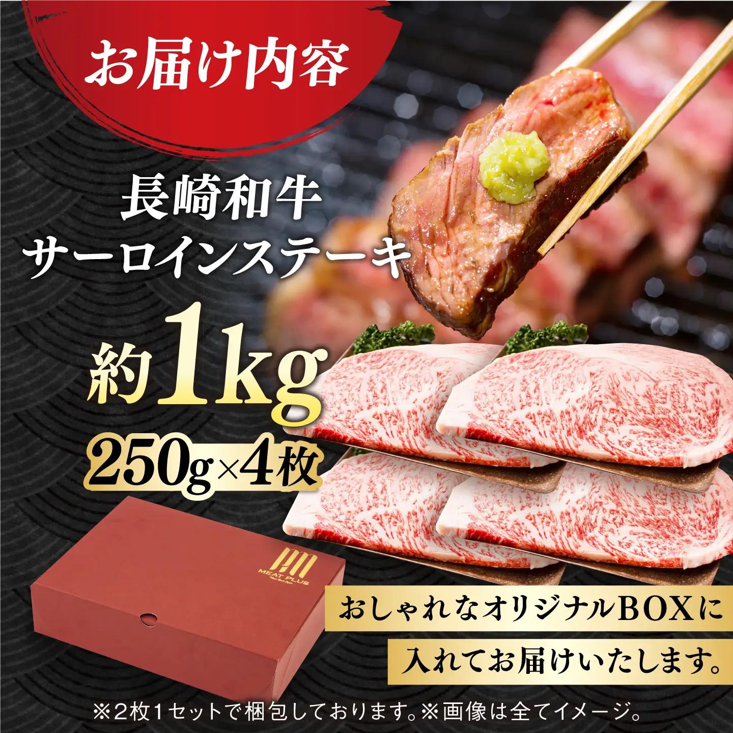 A4-A5 長崎和牛サーロインステーキ 250g×4 [DBS015] 牛肉 焼肉 ステーキ 
