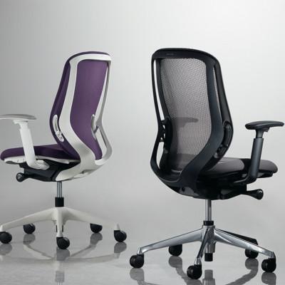 ふるさと納税 横須賀市 オカムラ　オフィスチェア　シルフィー　　ヘッドレスト付き【ライムグリーン】 国産 |  | 01