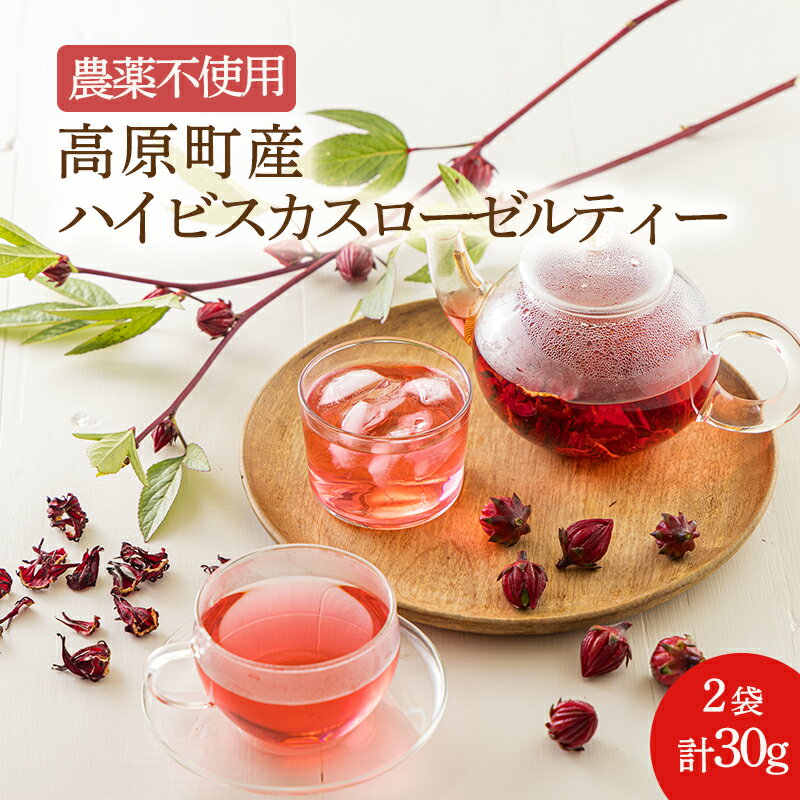 【ふるさと納税】国産 高原町産ハイビスカスローゼルティー30g(15g×2袋) 無農薬 農薬不使用 化学肥料不使用 乾燥予防 ビタミンC 南九州産 お茶 健康茶 ノンカフェイン 無添加 体内環境改善 肌質や血行改善 送料無料 宮崎県 故郷納税 10000円 1万円台 オンラインワンストップ