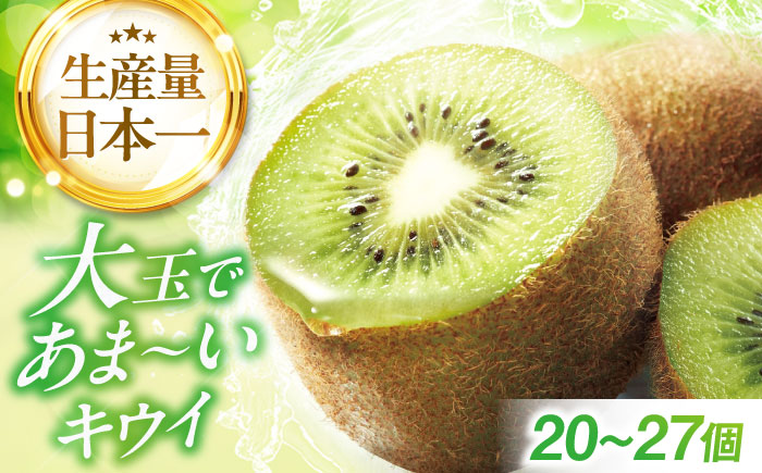 【先行予約】【2025年12月中旬から2026年1月下旬にかけて順次発送】生産量日本一！愛媛県産 キウイフルーツ（20個から27個入り）　愛媛県大洲市/幸野観光なし園 [AGBD004]キウイ フルーツ かき氷 果物 スムージー おやつ ジュース キウイフルーツ ヨーグルト 手作りスイーツ お菓子作り デザート