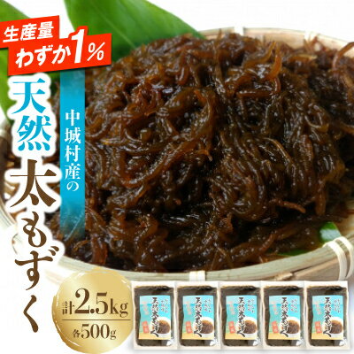 【ふるさと納税】【2026年6月より順次発送】『天然』太もずく　500g×5p【配送不可地域：離島】【1670556】