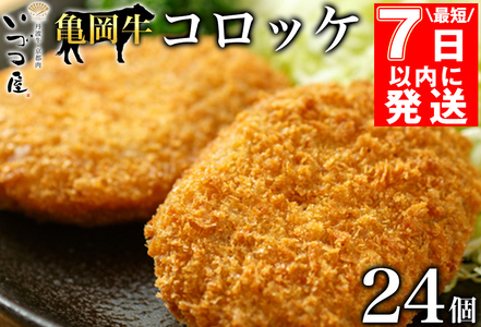 コロッケ 亀岡牛自家製コロッケ 24個 コロッケ 牛肉コロッケ コロッケ 牛肉コロッケ コロッケ 牛肉コロッケ
