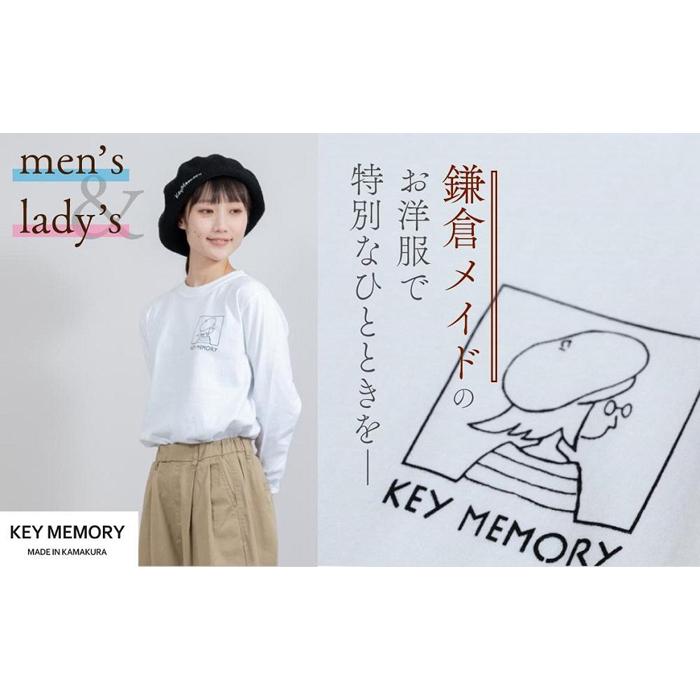 【ふるさと納税】《1》ウィンドーイラストロングTシャツ　WHITE 【KEYMEMORY　鎌倉】 | ふるさと 納税 楽天ふるさと 神奈川 ファッション ブランド 鎌倉 服 洋服 レディース メンズ 女性 男性 ナチュラル シンプル 可愛い かわいい おしゃれ 有名 人気 おすすめ