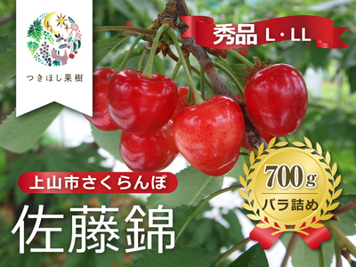 さくらんぼ（佐藤錦）７００ｇ（３５０ｇ×２パック）Ｌ～２Ｌ　0140-2502