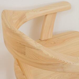 【幅58 奥行54 高さ67 座面高40】高さ変更可能 ヒノキダイニングチェアーC-623回転1脚