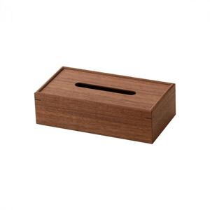 【ギフト用】旭川家具　コサイン　ティッシュボックス　ウォルナット 【 旭川家具 北海道 旭川市 木製 家具 ティッシュ ケース 記念品 贈り物 選べる樹種 シンプル ナチュラル 手作り 北欧 おしゃれ 天然木 無垢 】_01300