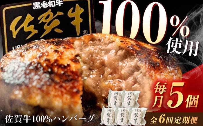 
            【6回定期便】佐賀牛ハンバーグ 150g×5個（真空・個包装） /MKミート武雄 [UEM009]
          
