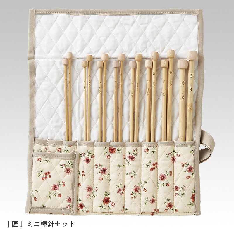 【ふるさと納税】匠 ミニ棒針セット - 高品質竹製！ケース付きで編みやすい、マフラーや帽子、小物づくりに最適。