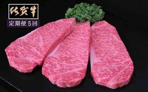 佐賀牛サーロインステーキ200ｇ×3枚　5ヵ月連続定期便 999-J1525
